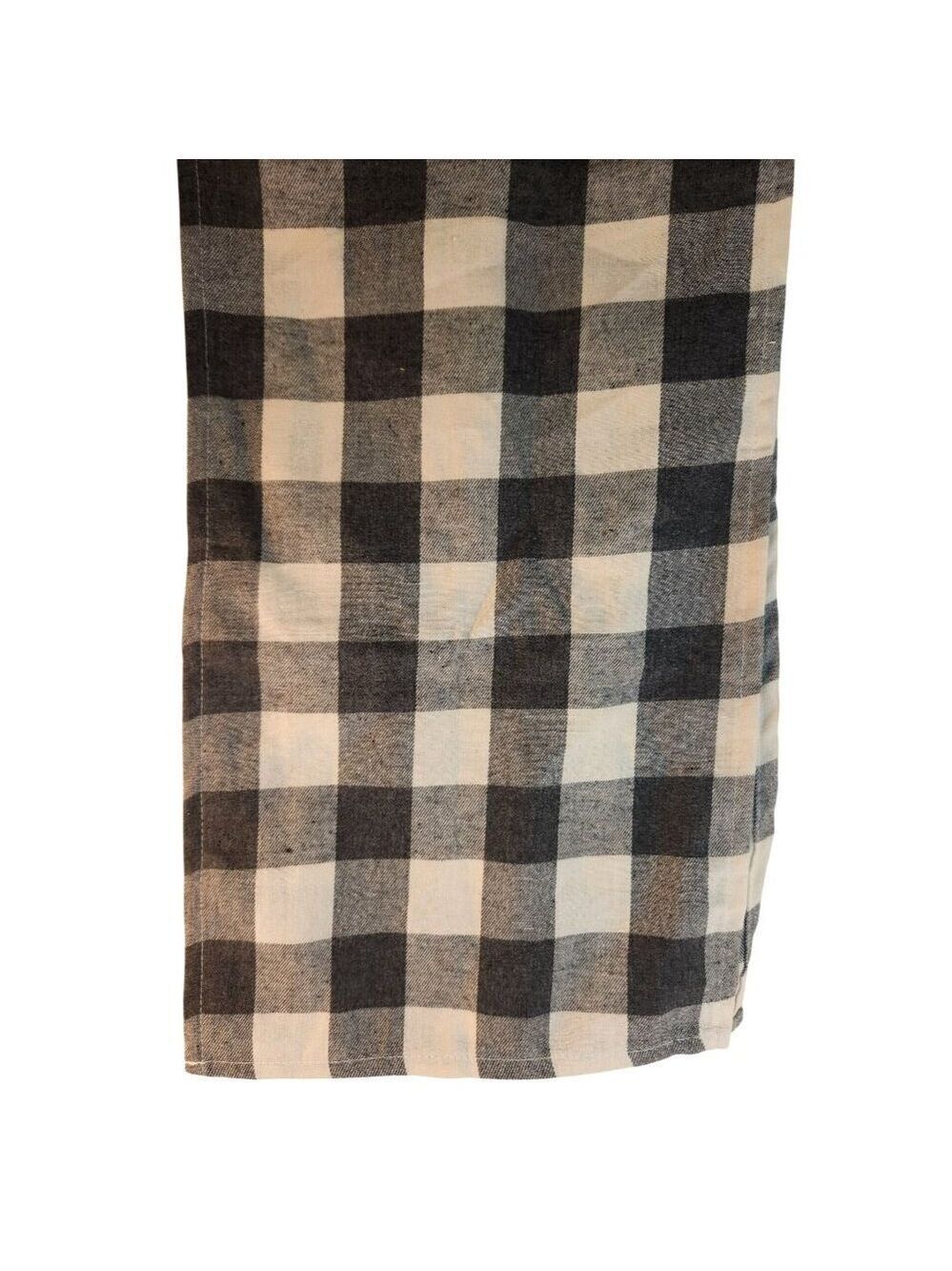 Gray Cream Buffalo Check Cotton Table Runner 12x70 Farmhouse